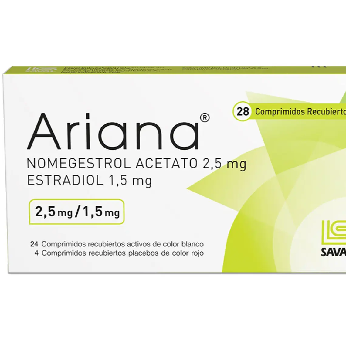 Ariana 2,5 mg / 1,5 mg 28 Comprimidos recubiertos. 1