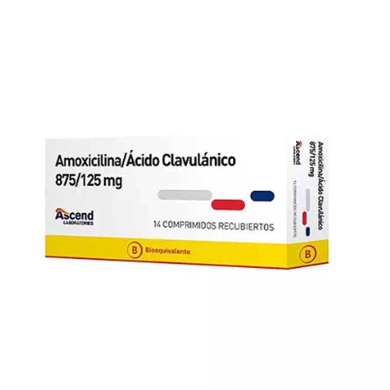 Amoxicilina Ácido Clavulánico (B) 875/125 mg  20 Comprimidos. 1