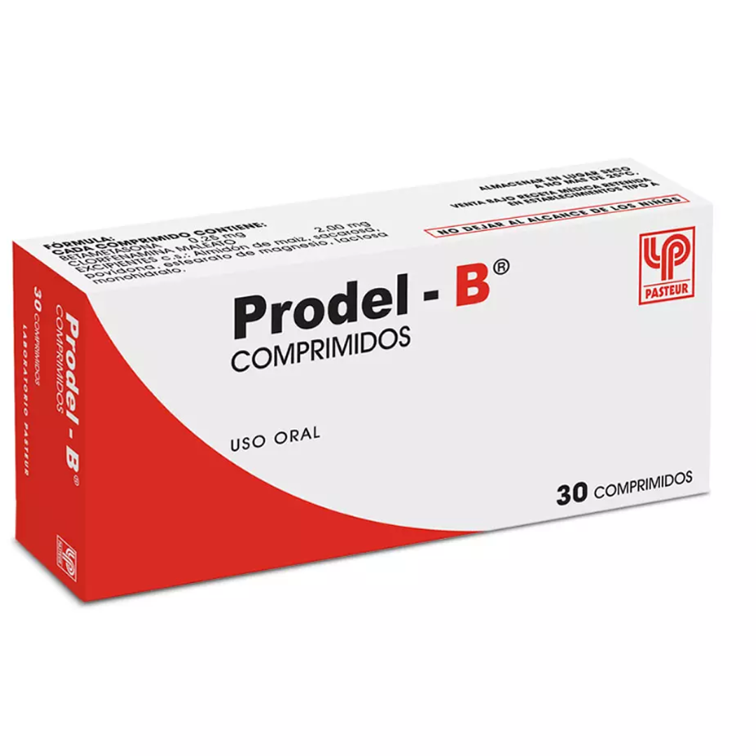 Prodel-B Betametasona / Clorfenamina 30 Comprimidos. 1