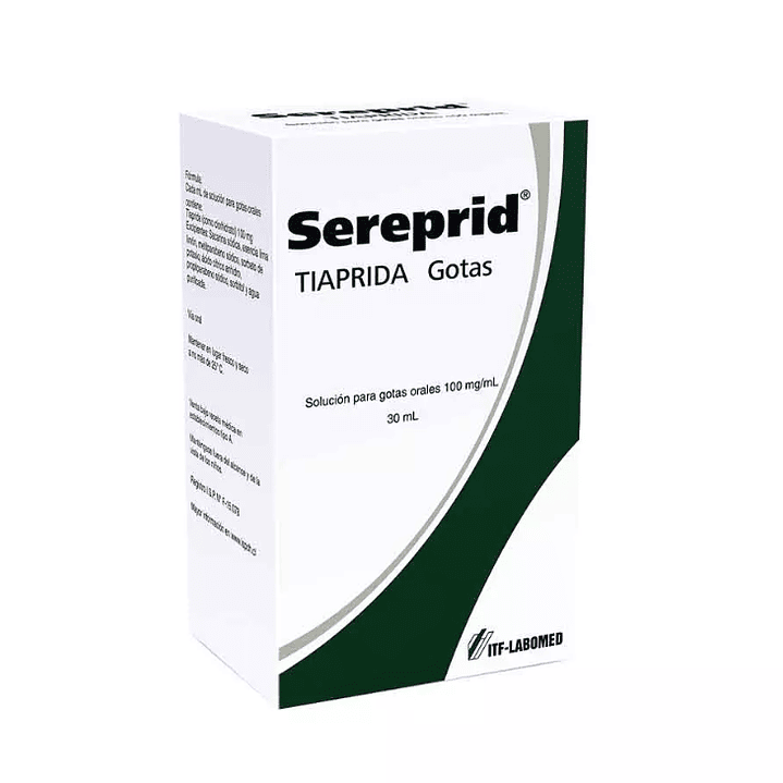 Sereprid Tiaprida 100 mg/ml Gotas 30 ml. 1