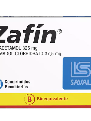 Zafín (B) Paracetamol Tramadol 325/37,5 mg 14 Comprimidos.