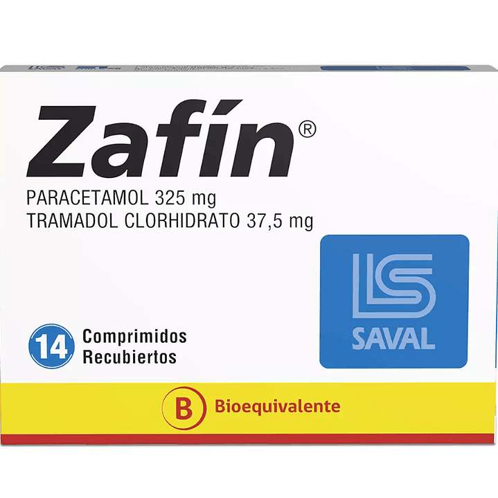 Zafín (B) Paracetamol 325 mg Tramadol 37,5 mg 14 Comprimidos. 1