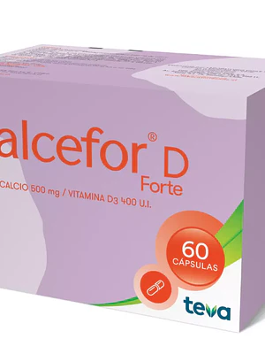 Calcefor D Forte Calcio Vitamina D3 60 Cápsulas.