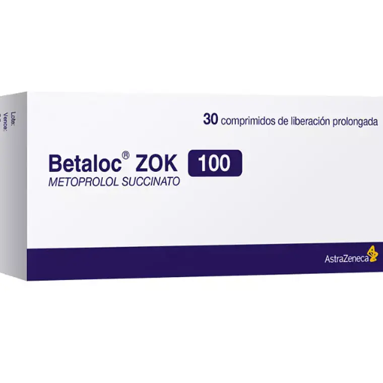 Betaloc Zok Metoprolol 100 mg 30 Comprimidos. 1