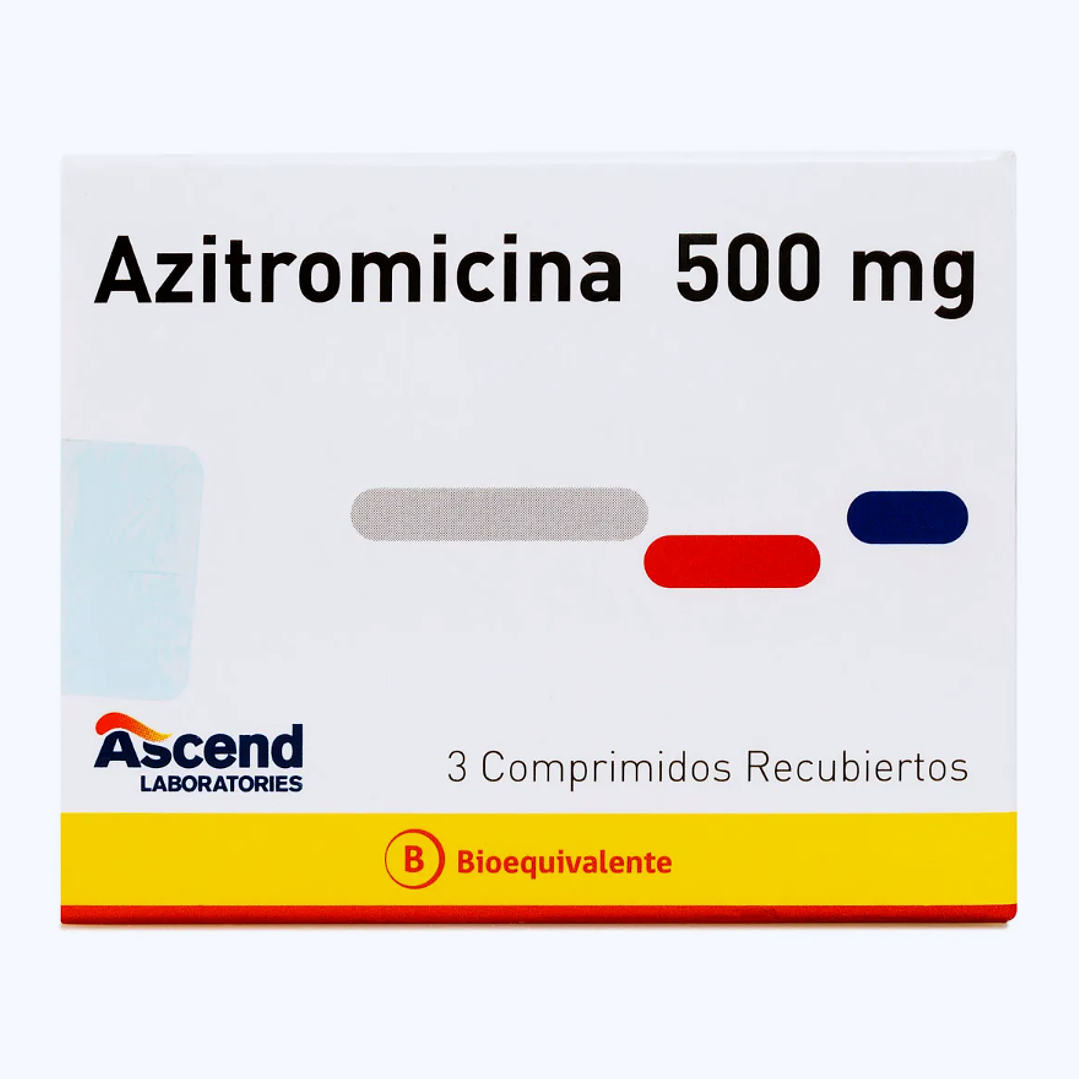 Azitromicina (B) 500 mg 3 Comprimidos recubiertos. 1