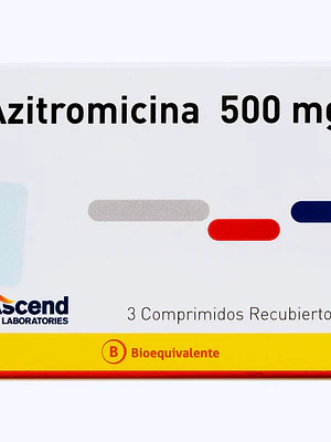 Azitromicina (B) 500 mg 3 Comprimidos recubiertos.