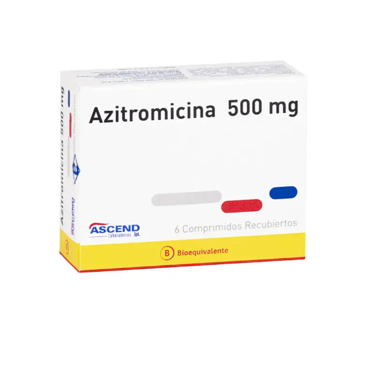 Azitromicina (B) 500 mg 6 Comprimidos recubiertos. 1