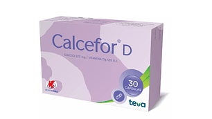 Calcefor D Calcio/Vitamina D3 30 Cápsulas.