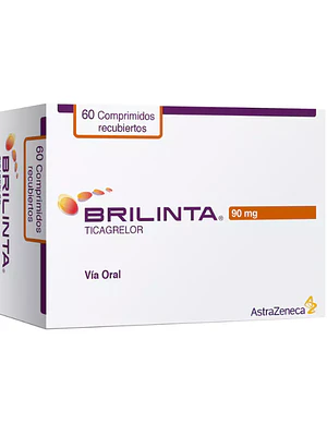 Brilinta Ticagrelor 90 mg 60 Comprimidos recubiertos.