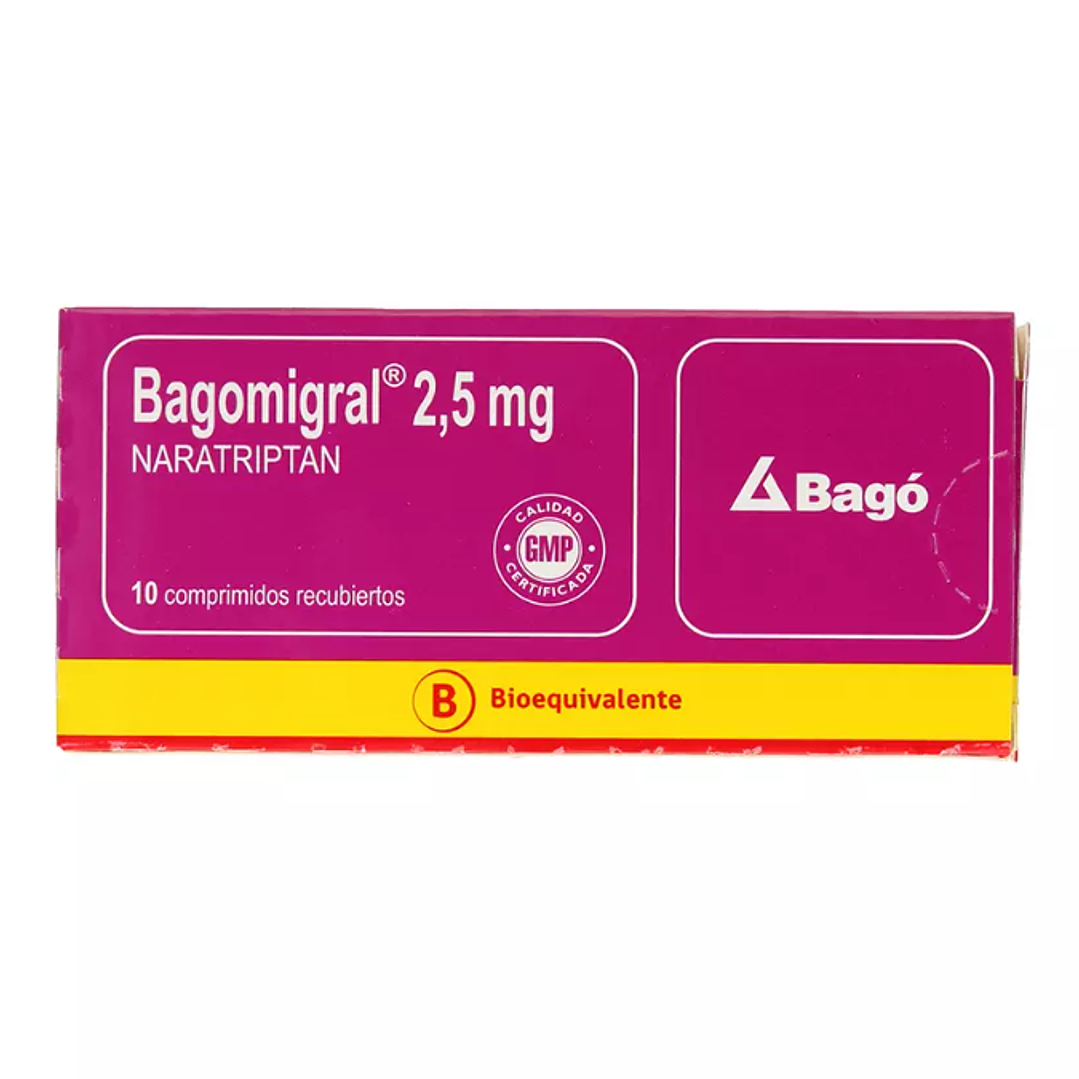 Bagomigral (B) Naratriptan 2,5 mg 2 Comprimidos recubiertos. 1