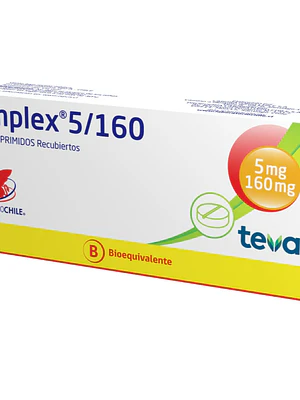 Amplex (B) Amlodipino Valsartán  5/160 mg 30 Comprimidos.