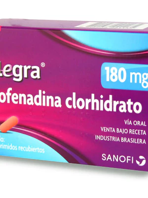 Allegra Fexofenadina 180 mg 30 Comprimidos recubiertos.
