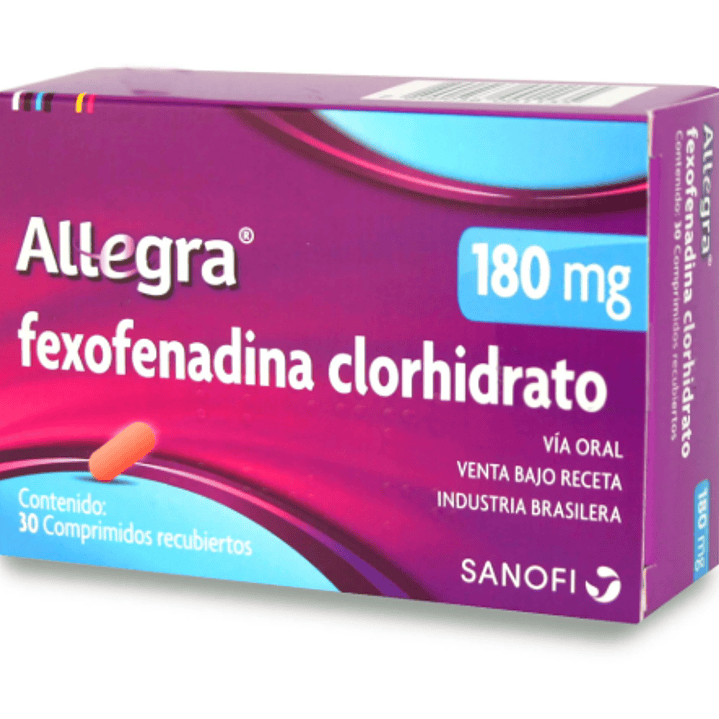 Allegra Fexofenadina 180 mg 30 Comprimidos recubiertos. 1
