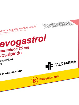 Levogastrol (B) Levosulpirida 25 mg 30 Comprimidos.