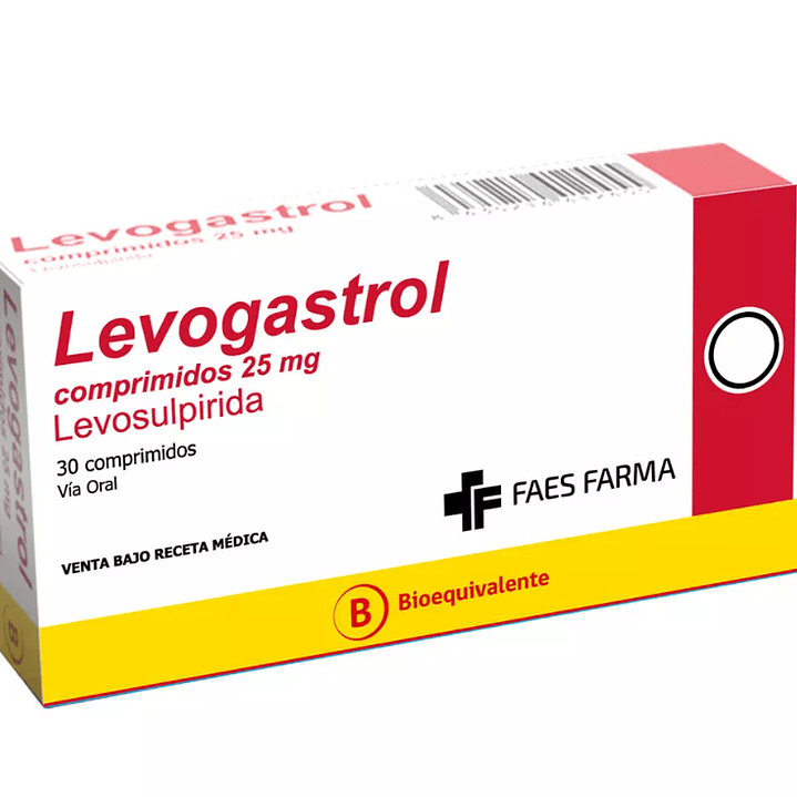 Levogastrol (B) Levosulpirida 25 mg 30 Comprimidos. 1