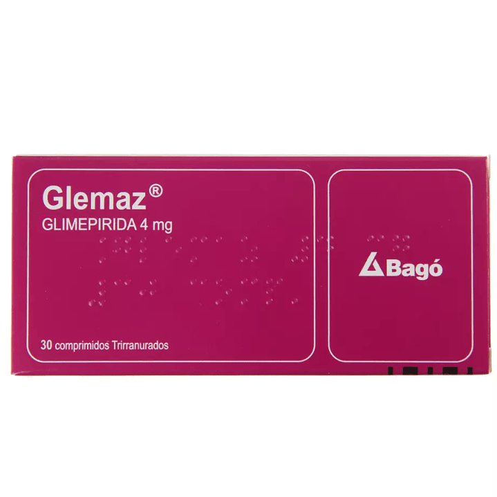 Glemaz Glimepirida 4 mg 30 Comprimidos. 1