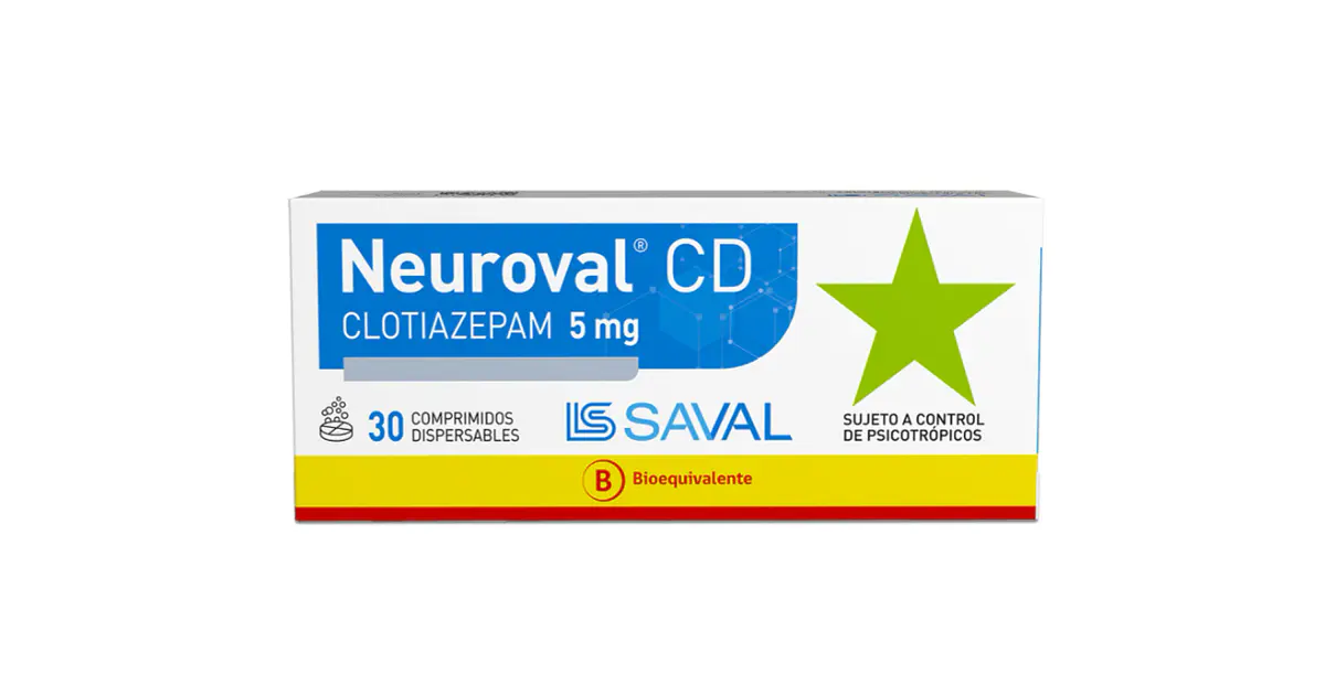 Neuroval Cd Clotiazepam 5 mg 30 Comprimidos. (Disponible ...