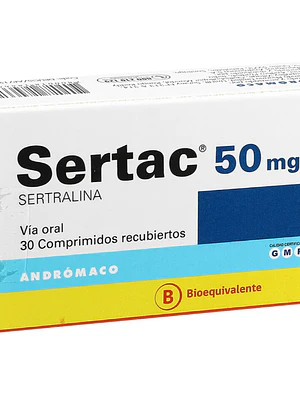 Sertac (B) Sertralina 50 mg 30 Comprimidos recubiertos.
