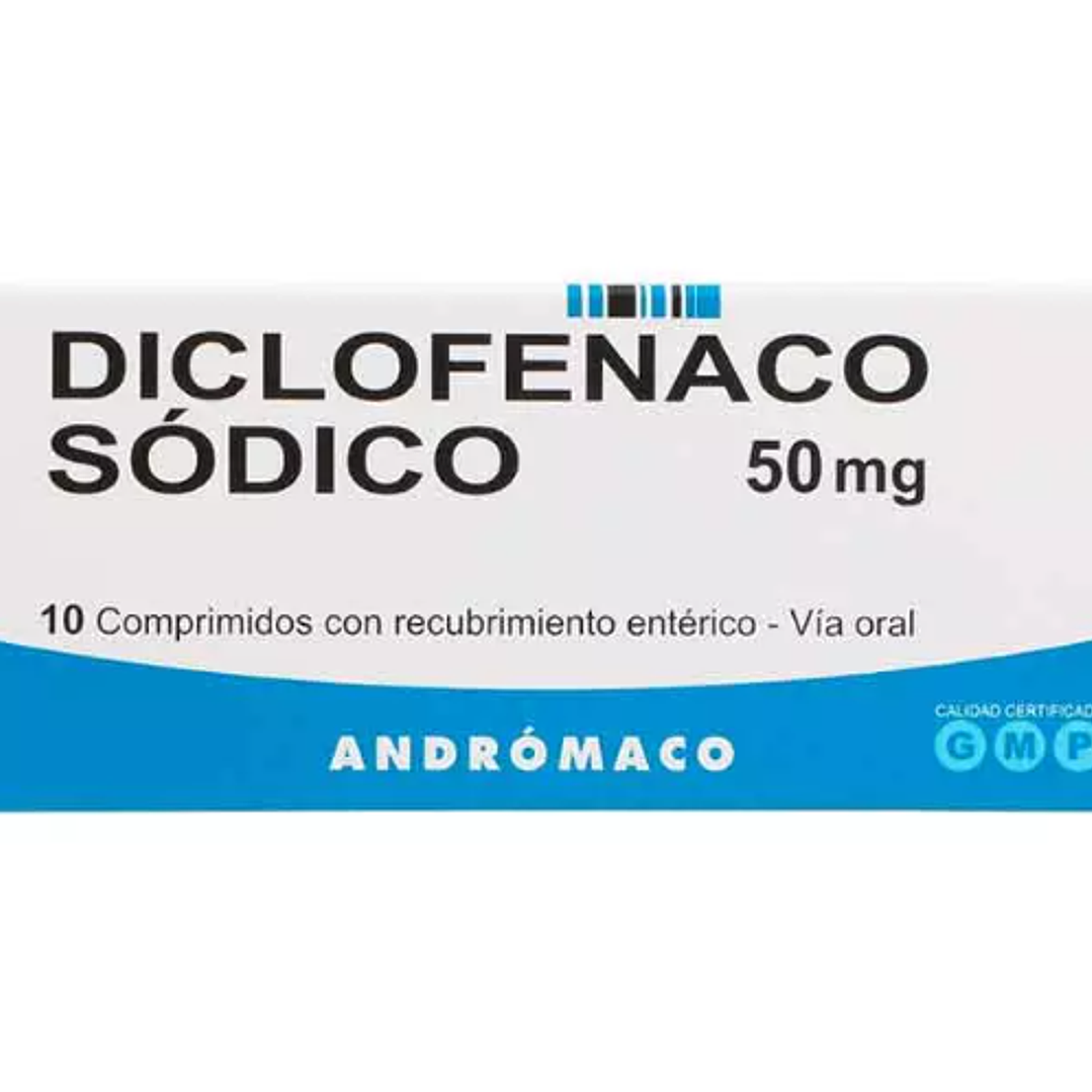 Diclofenaco sódico 50 mg 10 Comprimidos recubiertos. 1