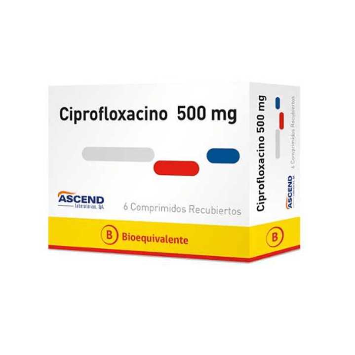 Ciprofloxacino (B) 500 mg 6 Comprimidos recubiertos. 1