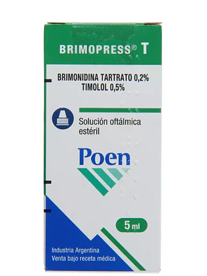 Brimopress T Brimonidina,Timolol Solución oftálmica 5 ml.