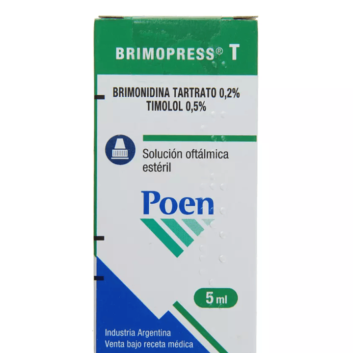 Brimopress T Brimonidina,Timolol Solución oftálmica 5 ml. 1