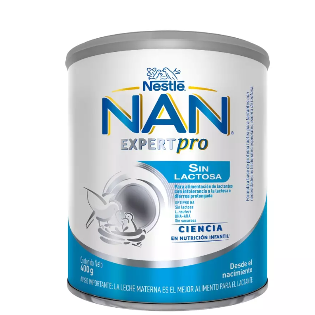 Nan Fórmula sin lactosa 400 gramos. 1