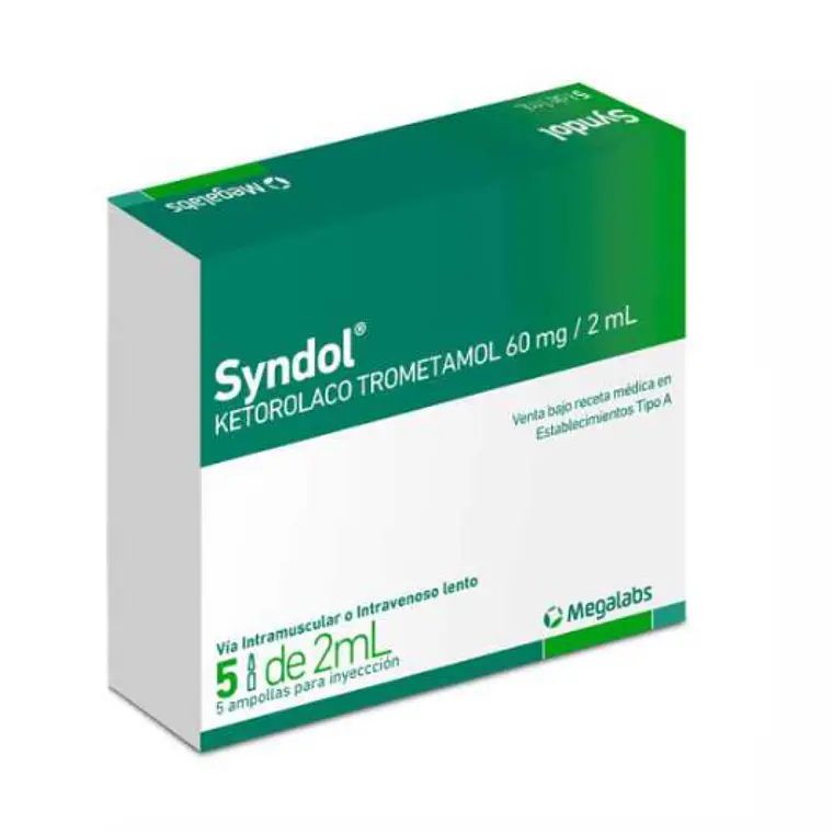 Syndol Ketorolaco 60 mg Inyectable 5 Ampollas 2  ml. 1