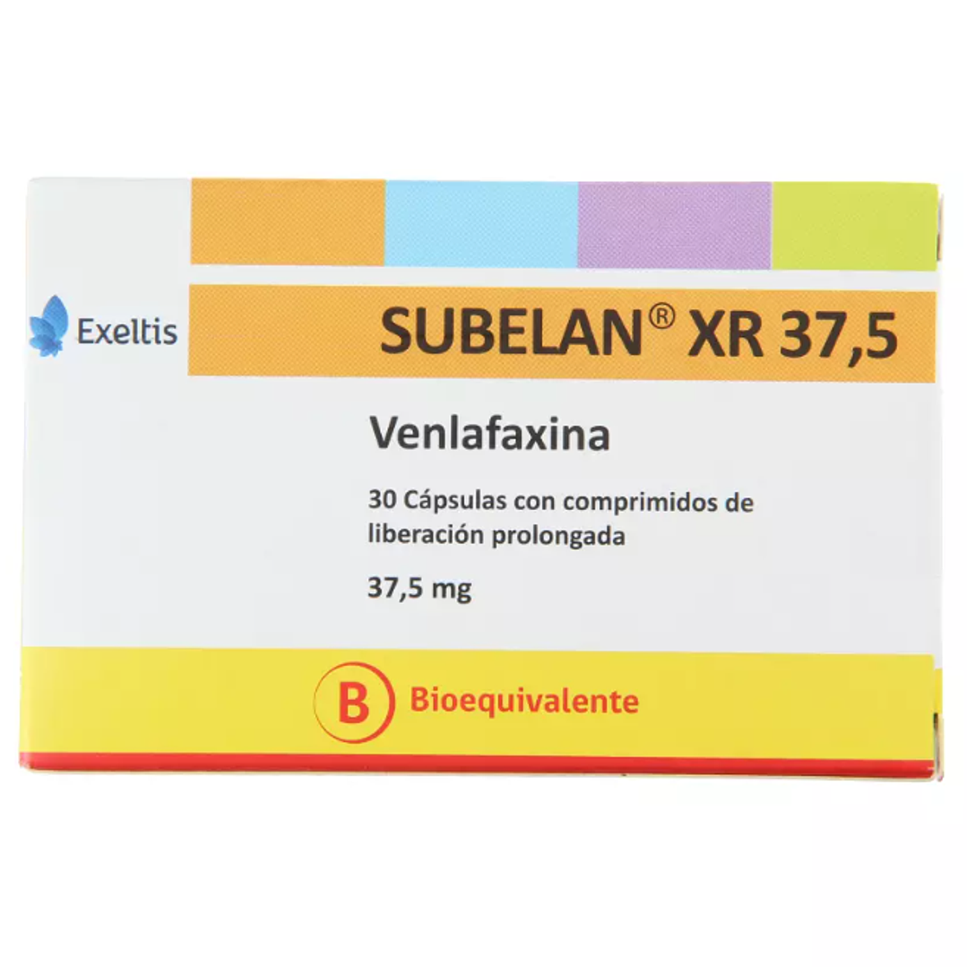 Subelan XR (B) Venlafaxina 37,5 mg 30 Cápsulas de liberación prolongada. 1