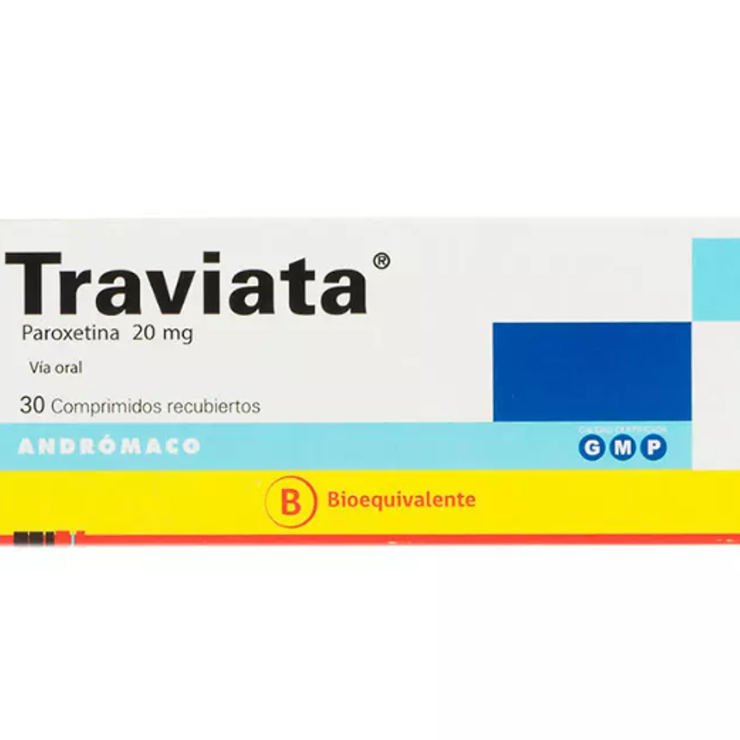 Traviata (B) Paroxetina 20 mg 30 Comprimidos recubiertos. 1