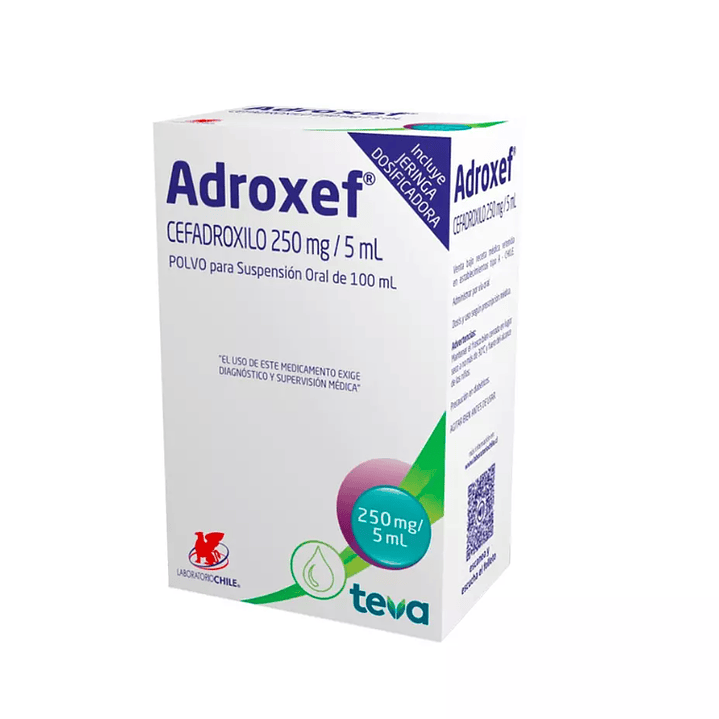 Adroxef Cefadroxilo 250 mg/5 ml Jarabe 100 ml. 1