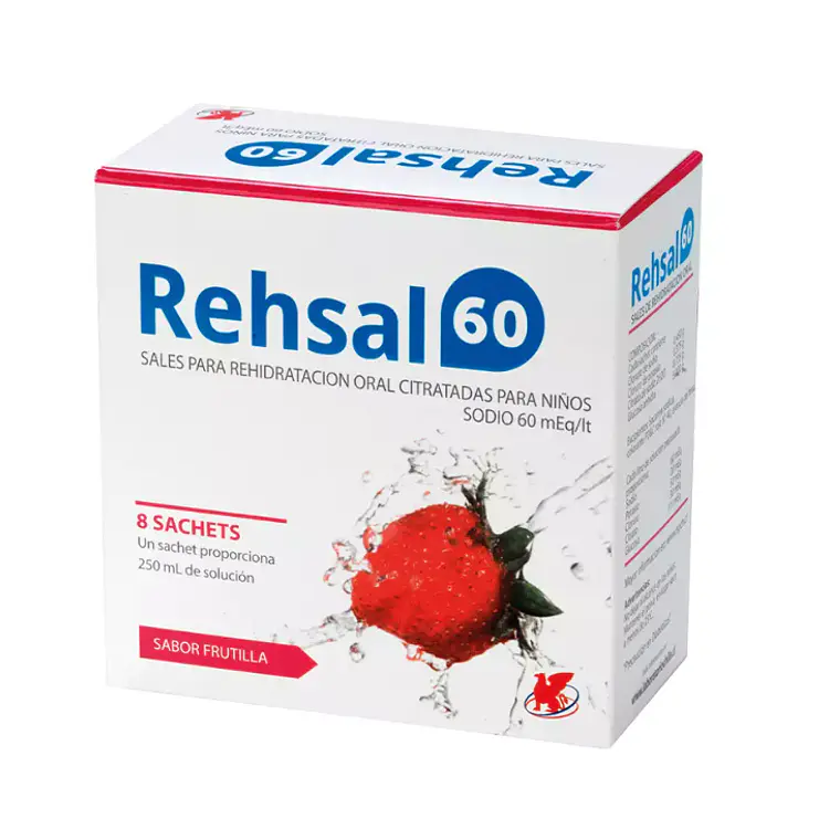 Rehsal 60 Sales Re-hidratantes 8 Sachets sabor frutilla. 1