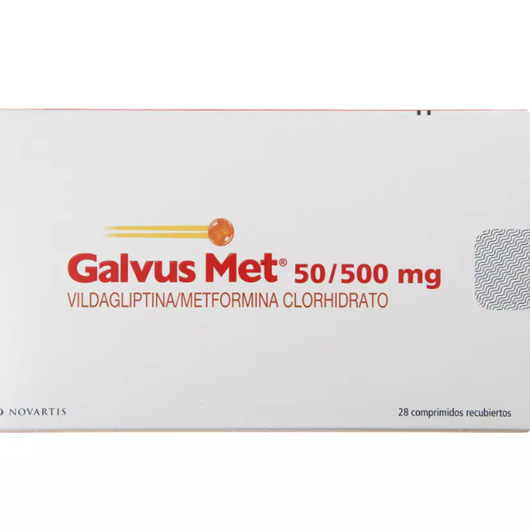 Galvus Met 50/500 Vildagliptina / Metformina 28 Comprimidos recubiertos. 1