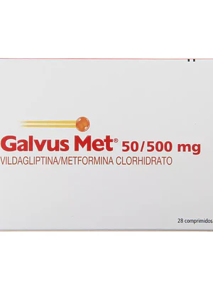 Galvus Met 50/500 mg Vildagliptina, Metformina 28 Comprimidos.