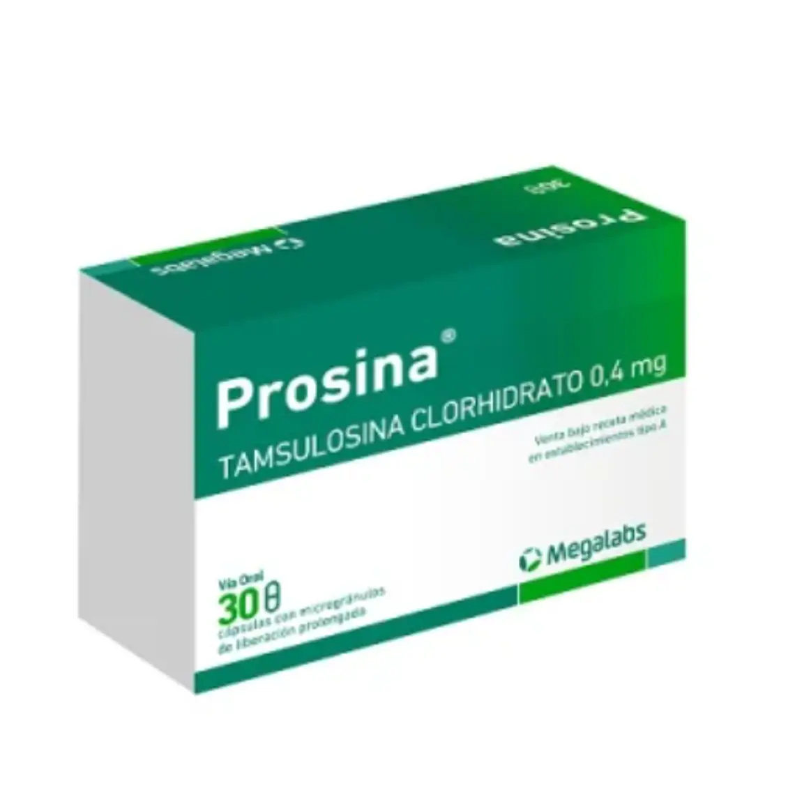 Prosina (B) Tamsulosina 0,4 mg 30 Cápsulas. 1