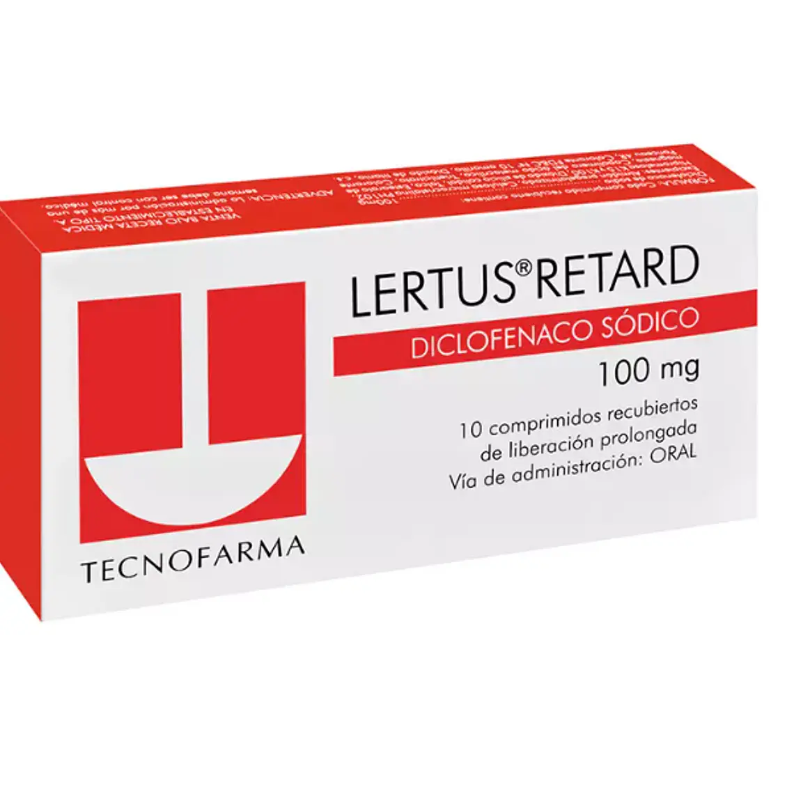 Lertus Retard Diclofenaco 100 mg 10 Comprimidos. 1