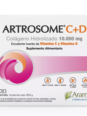 Artrosome C+D Colágeno Hidrolizado 30 Sobres.