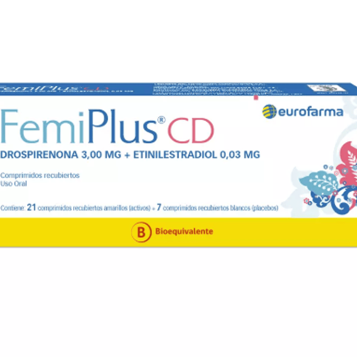 FemiPlus CD Etinilestradiol / Drospirenona 3/0,03 mg 28 Comprimidos recubiertos. 1