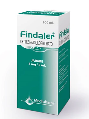 Findaler Cetirizina 5 mg / 5 ml Jarabe 100 ml.