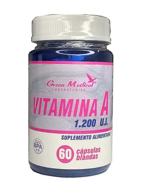 Vitamina A 1.200 U.I. 60 Cápsulas blandas. Green Medical.