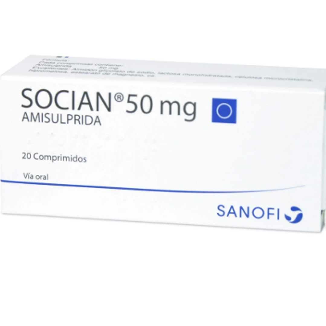 Socian Amisulpirida 50 mg 20 Comprimidos. 1