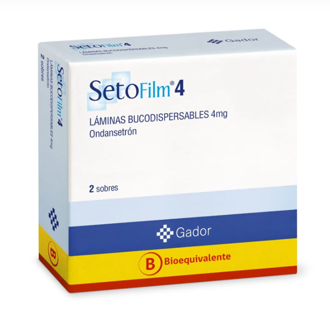 Setofilm (B) Ondansetrón 4 mg Láminas Bucodispersables 2 Sobres. 1
