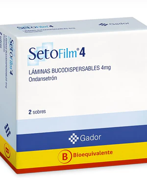Setofilm (B) Ondansetrón 4 mg Láminas Bucodispersables 2 Sobres.