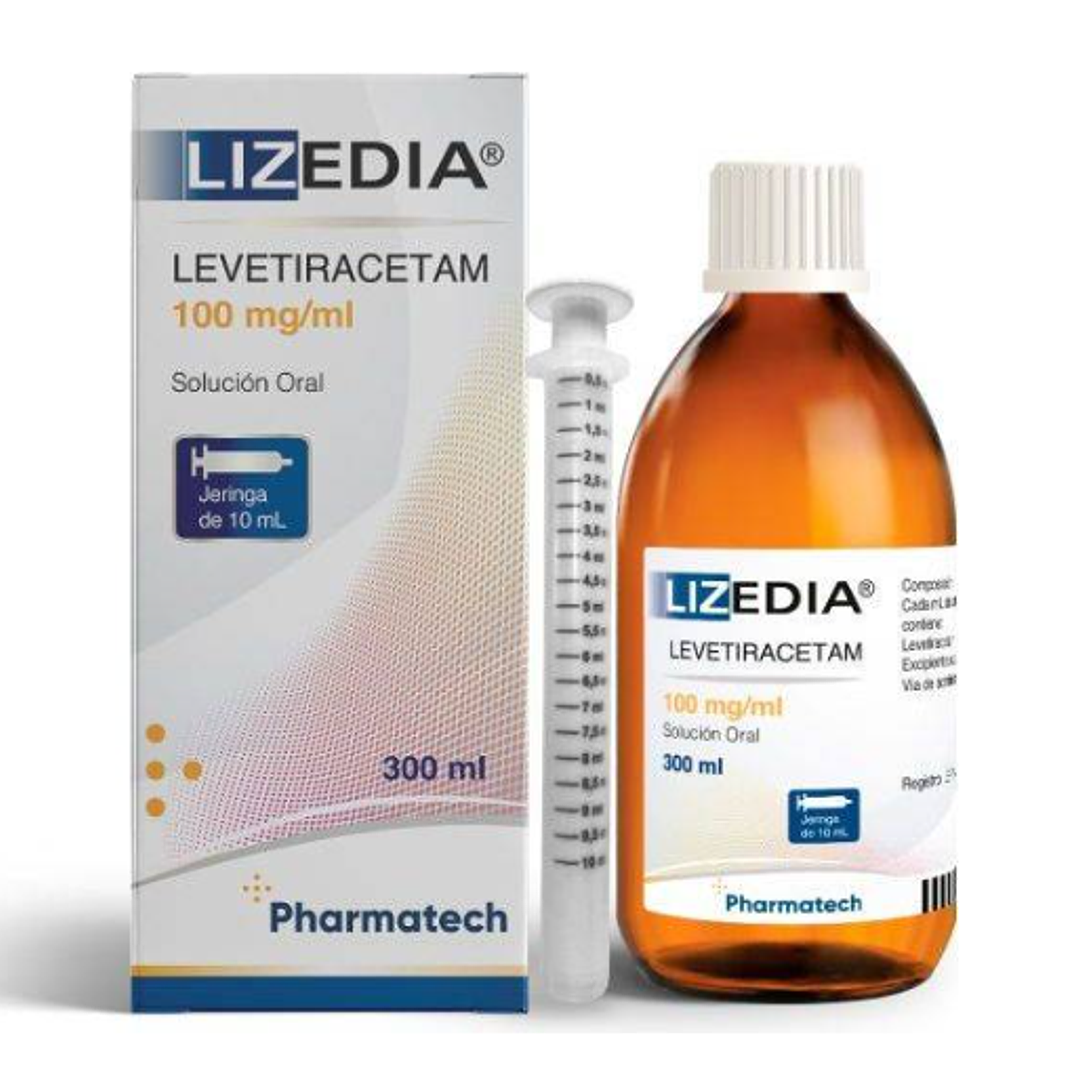 Lizeida Levetiracetam 100 mg  Solución oral  300 ml. 1