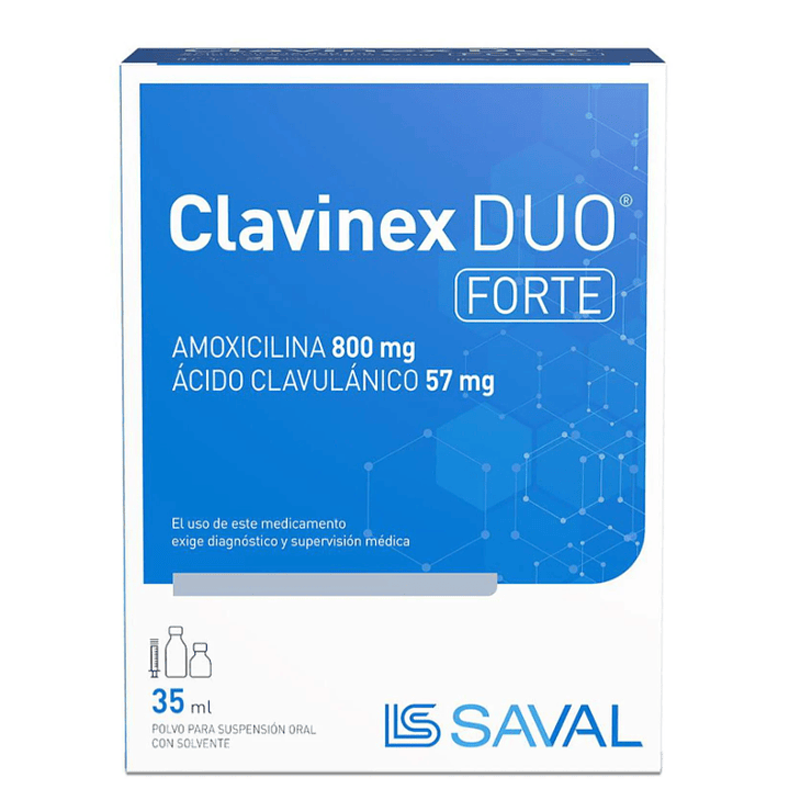 Clavinex Duo Forte  800 mg 57 mg Suspensión oral 35 ml. 1