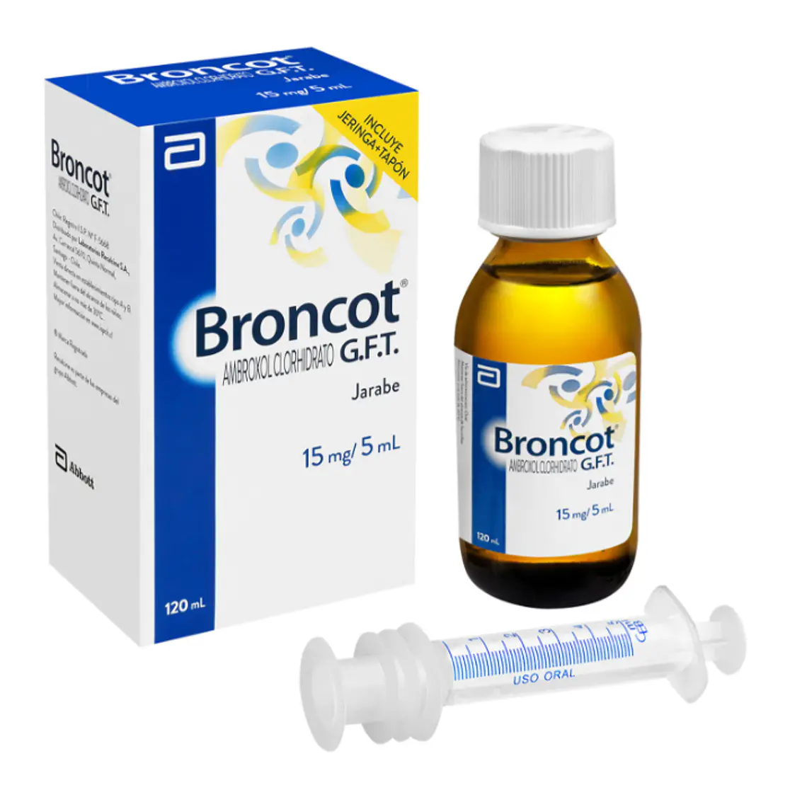 Broncot G.F.T. Ambroxol 15 mg / 5 ml Jarabe 120 ml. 1