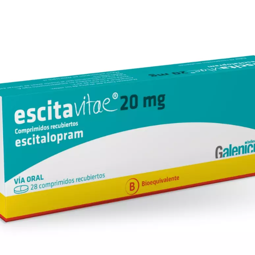 Escitavitae (B)  Escitalopram 20 mg 28 Comprimidos recubiertos. 1