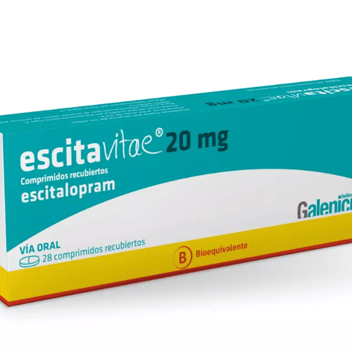 Escitavitae (B)  Escitalopram 20 mg 28 Comprimidos recubiertos. 1