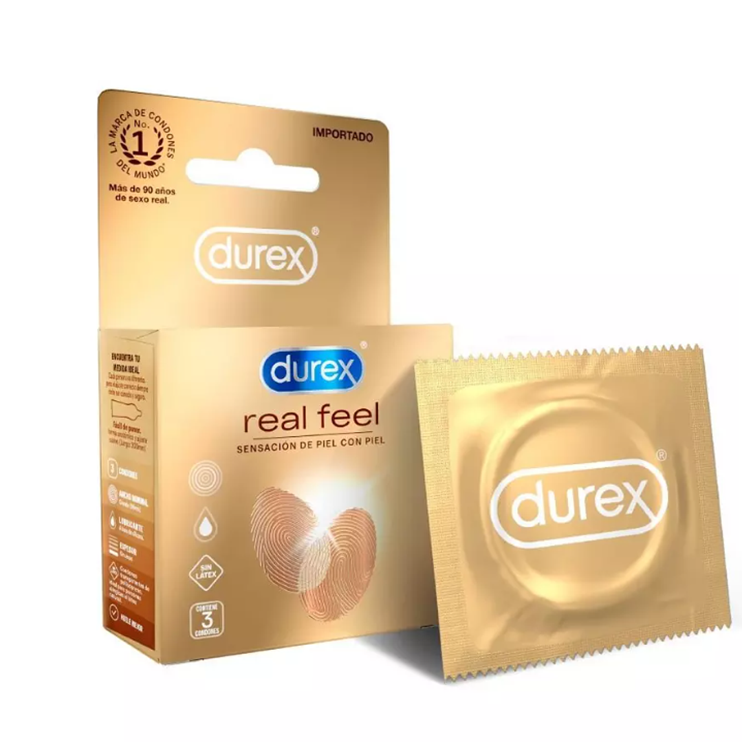Durex Real Feel preservativos 3 unidades. 1