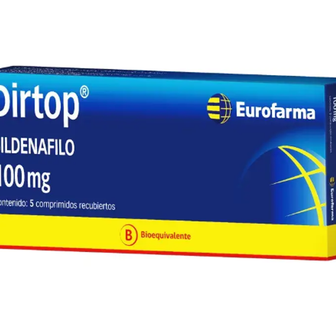 Dirtop (B) Sildenafil 100 mg 5 Comprimidos. 1